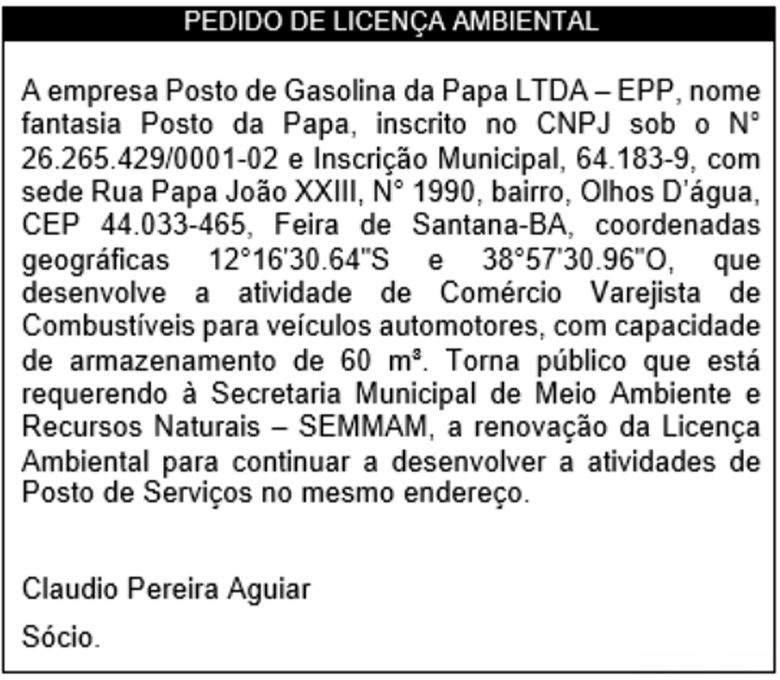 Licença Ambiental 
