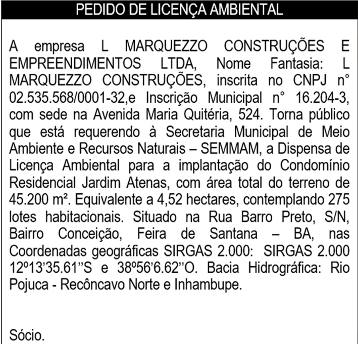 LICENÇA AMBIENTAL 