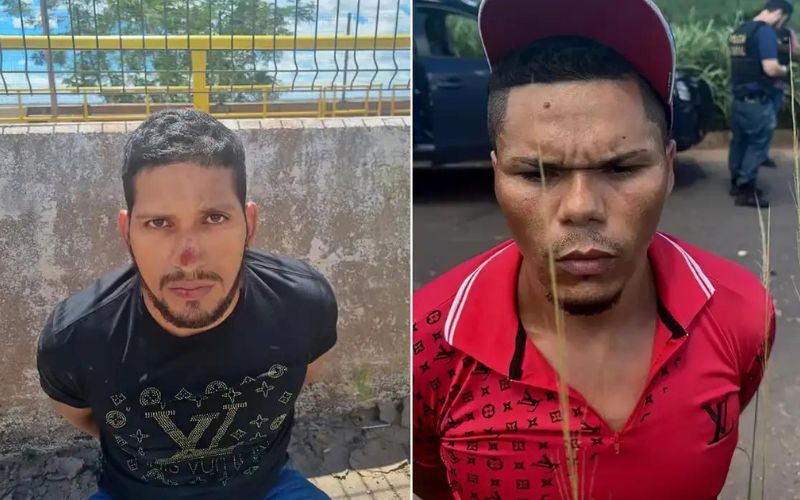 Rogério e Deibson foram recapturados no Pará — Foto: Divulgação/PF