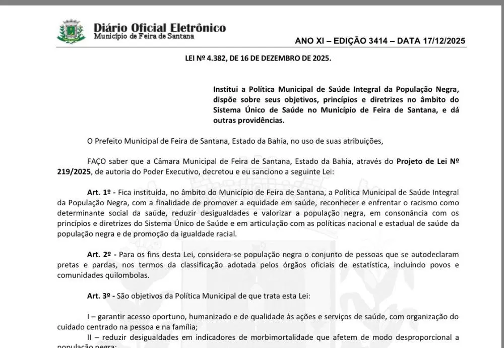 Foto: Diário Oficial