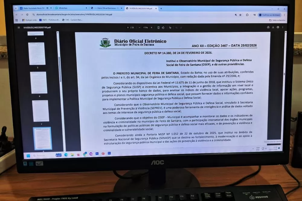 Criado o Observatório Municipal de Segurança Pública e Defesa Social