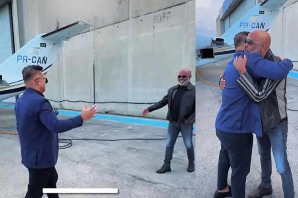  Imagens Redes Sociais registradas antes do voo no helicóptero