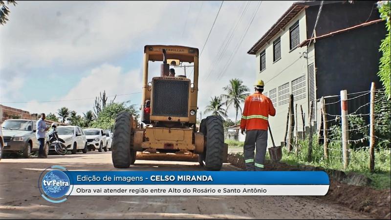 Iniciada a pavimentação da rua Dom Silvério, no Rosário
